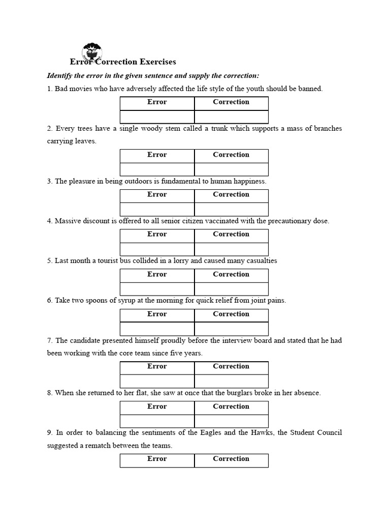 Error Correction OK | PDF