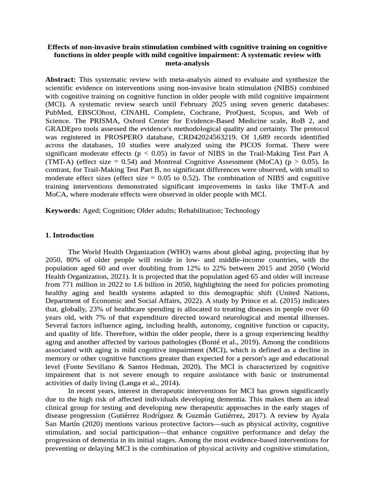Manuscript | PDF | Systematic Review | Meta Analysis