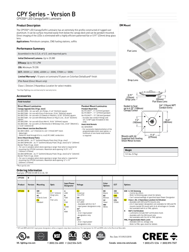 1211981 Specification Sheet | PDF | Electrical Components | Equipment