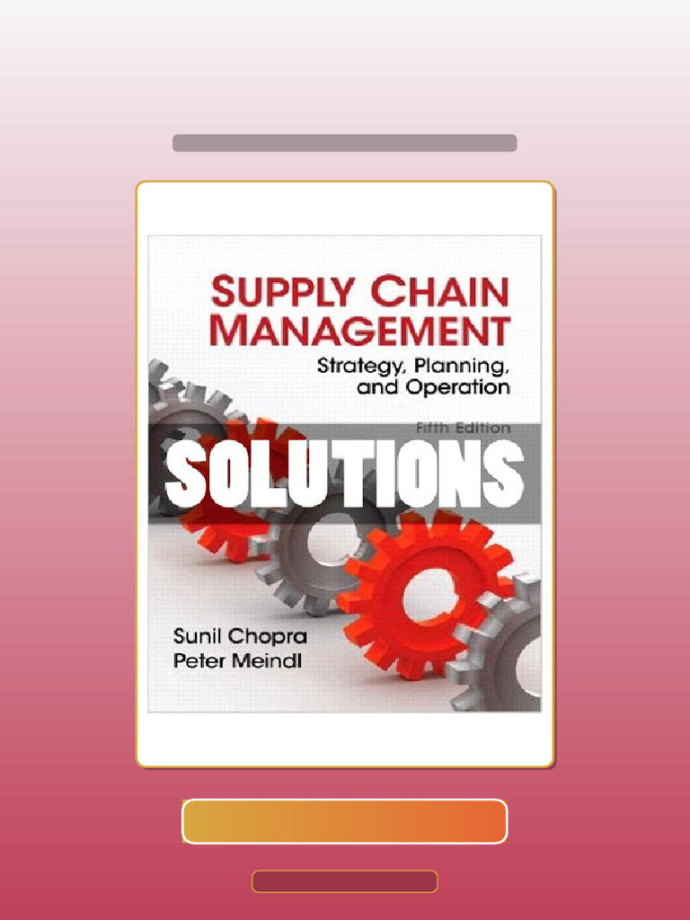 Supply Chain Management 5 Ed Chopra Ebook and TestBank Bundle Exam Prep ...