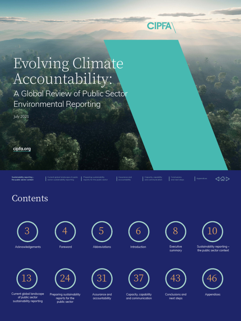 CIPFA Report Evolving Climate Accountability | PDF | Sustainability ...
