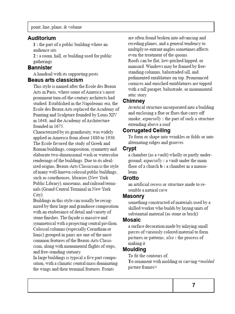 Architectural Terms and Styles Explained | PDF | Window | Column