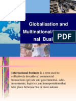 Globalisation and Multinational/internatio Nal Business