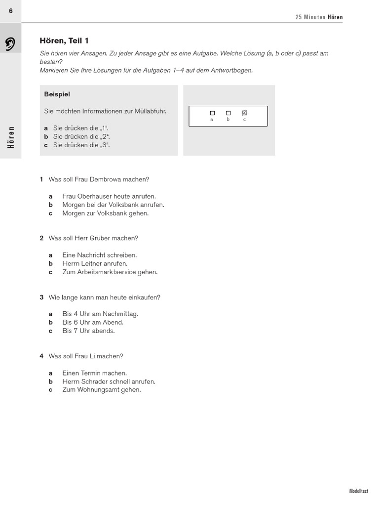 Hören b1 | PDF