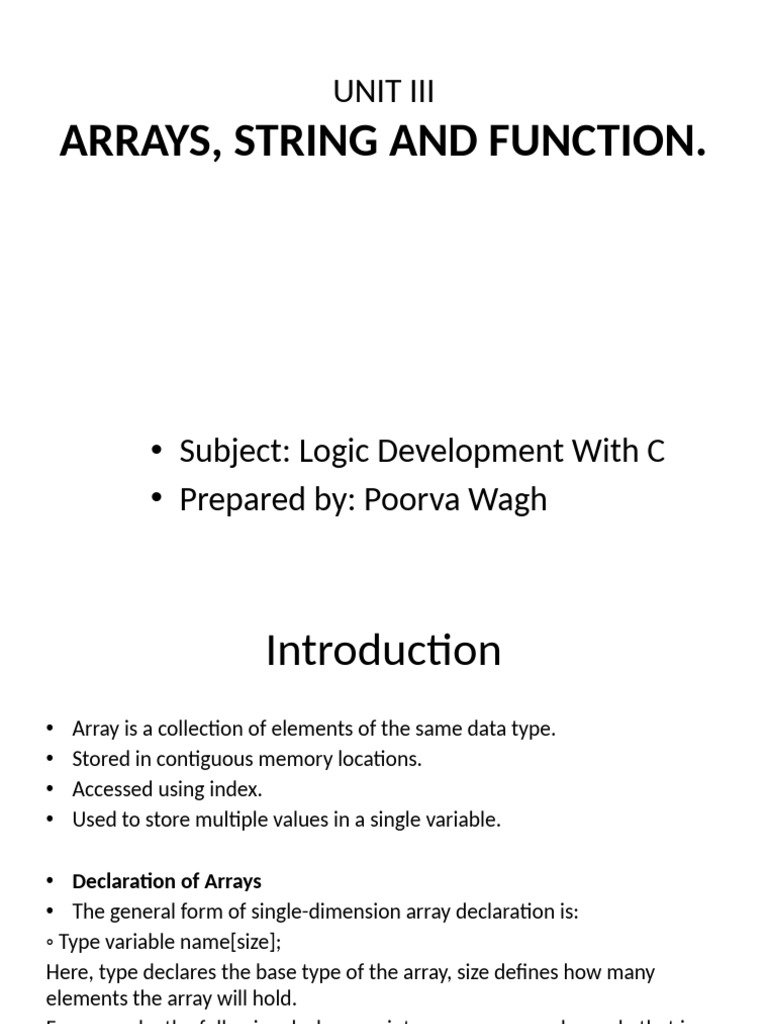 UNIT 3-1 | PDF | Parameter (Computer Programming) | Integer (Computer ...