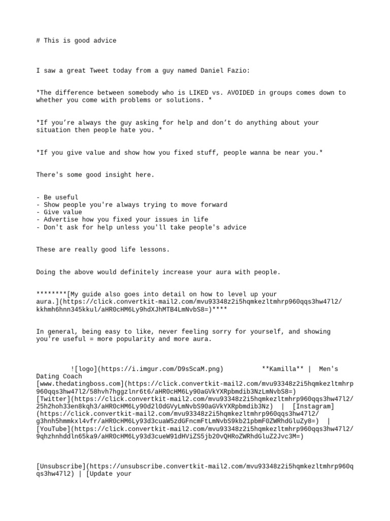 This Is Good Advice | PDF