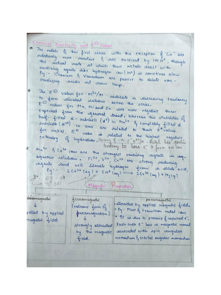 D and F Block Notes | PDF