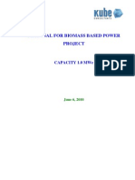 Proposal For Biomass Based Power Project: Capacity 1.0 Mwe
