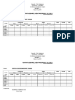 Tentativ Enrolment May-June 2012