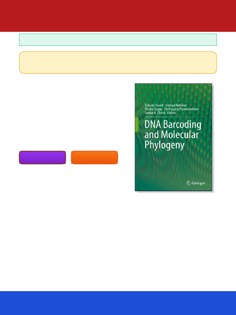 DNA Barcoding and Molecular Phylogeny Subrata Trivedi ebook manual ...