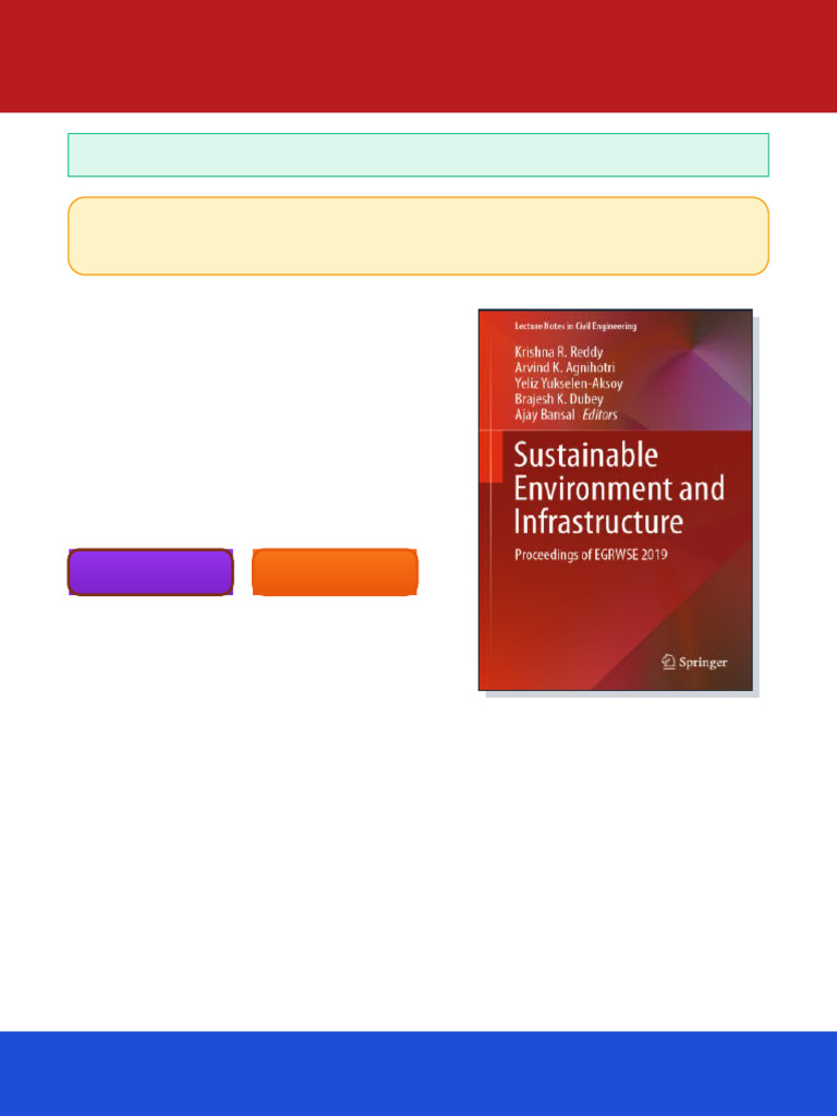 Sustainable Environment and Infrastructure: Proceedings of EGRWSE 2019 ...