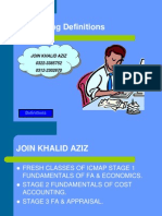 Accounting Definitions: Join Khalid Aziz 0322-3385752 0312-2302870