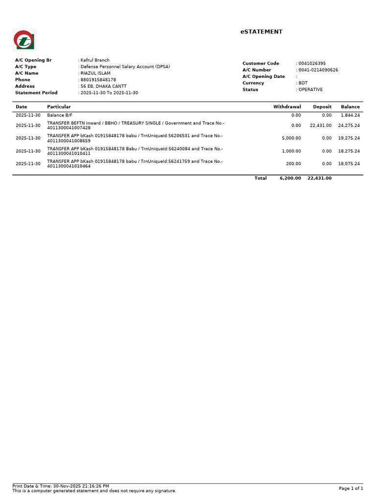 Trust-eStatement-0041-0214090626-20251130_211405 | PDF | Financial ...