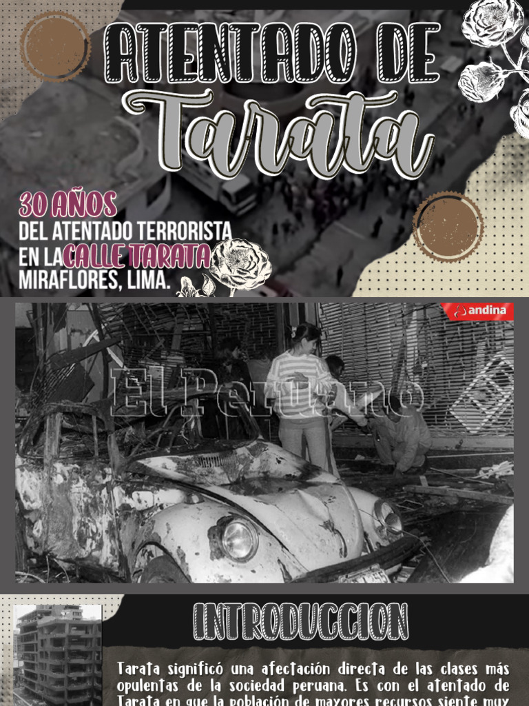 Impacto del Atentado de Tarata en Perú | PDF