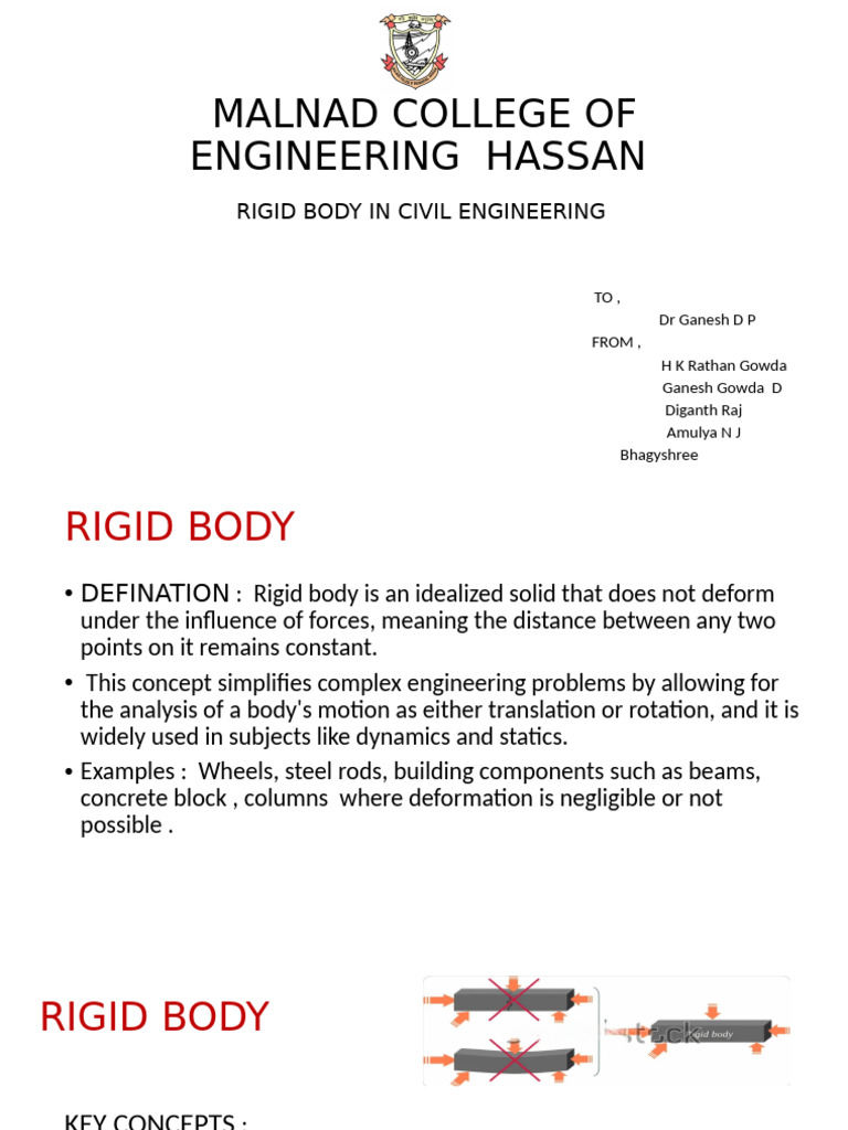 Rigid Body Concepts in Civil Engineering | PDF | Structural Analysis ...