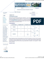 Series RLC Circuit Alysis and Series Resonance