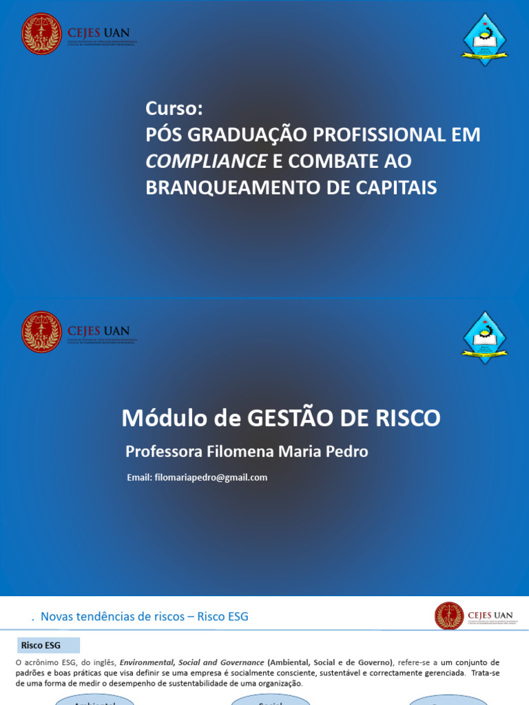 Gestão de Risco e Risco ESG em Compliance | PDF | Economias | Business
