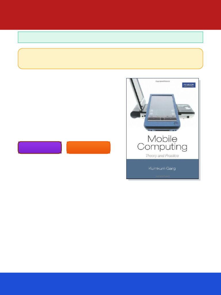Mobile Computing 1st Edition Edition Safari Ebook Core Content Version ...