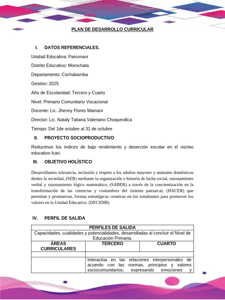 Plan de Desarrollo Curricular | PDF | Creatividad | Pensamiento