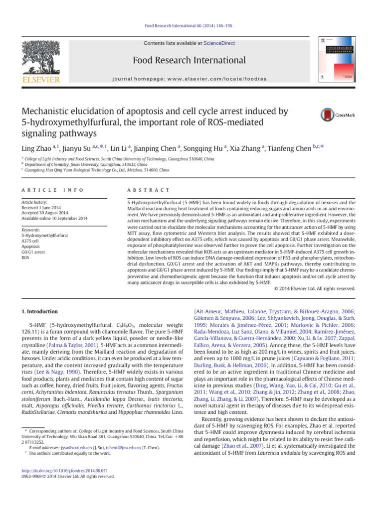 Mechanistic Elucidation of Apoptosis and Cell Cycle Arrest Induced by ...