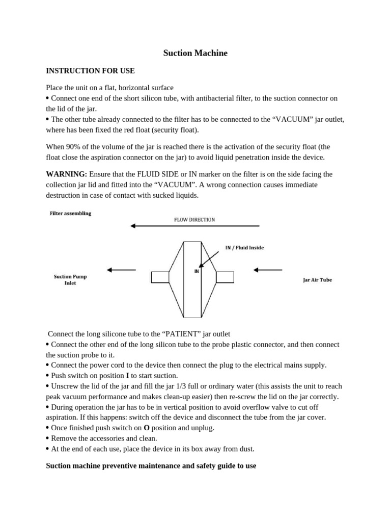 suction guidline | PDF | Electrical Connector | Sterilization ...