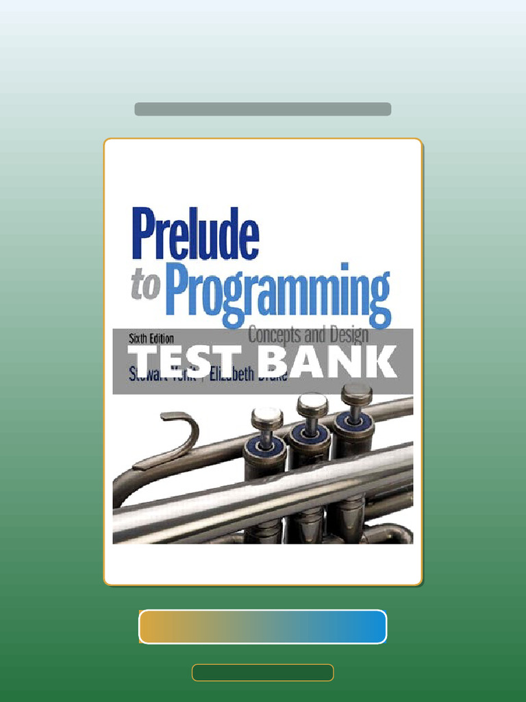 Prelude To Programming 6 Ed Venit Ebook and TestBank Bundle Exam Prep ...