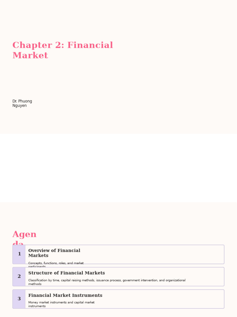 Overview of Financial Markets and Instruments | PDF | Bonds (Finance ...