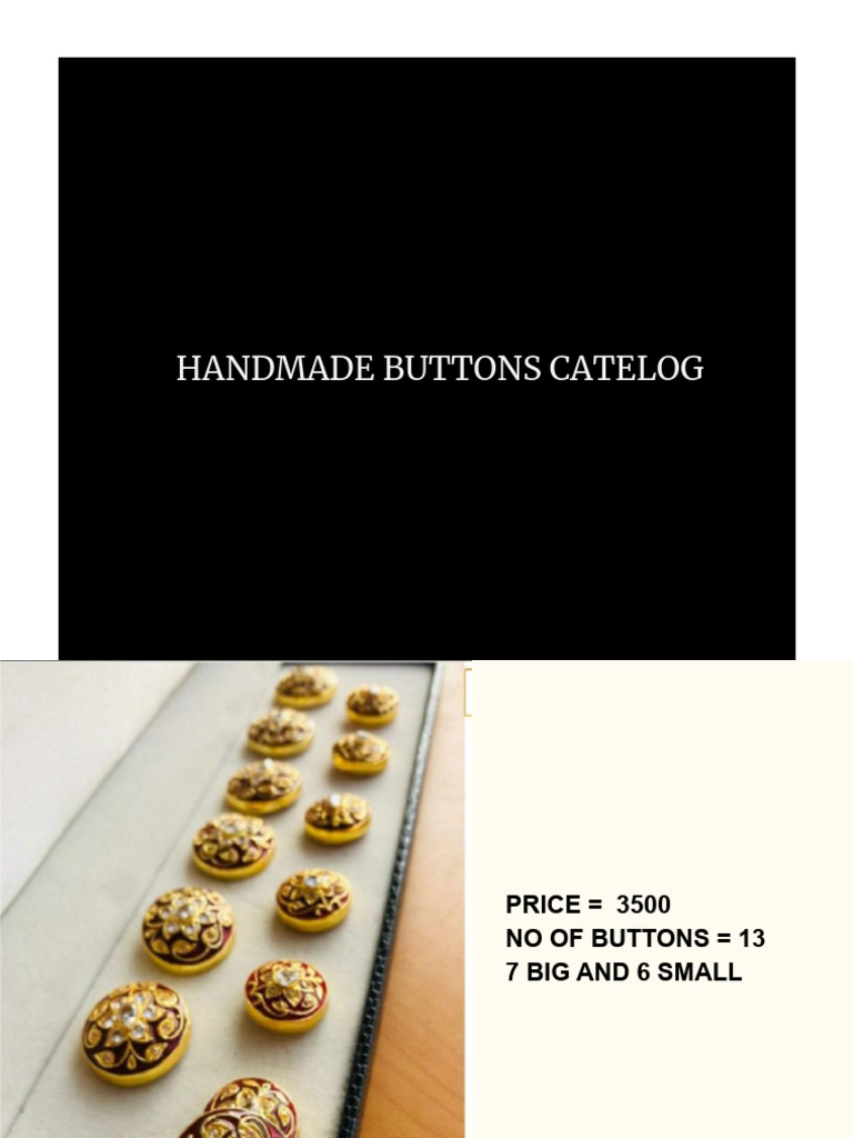 Handmade Buttons Catalog - Pricing & Details | PDF