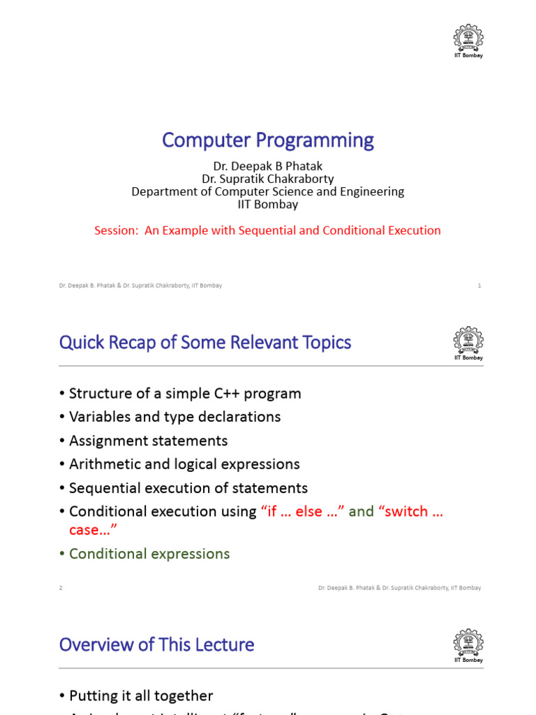 Session 19 Topic 2 Slides | PDF | C++ | Computing