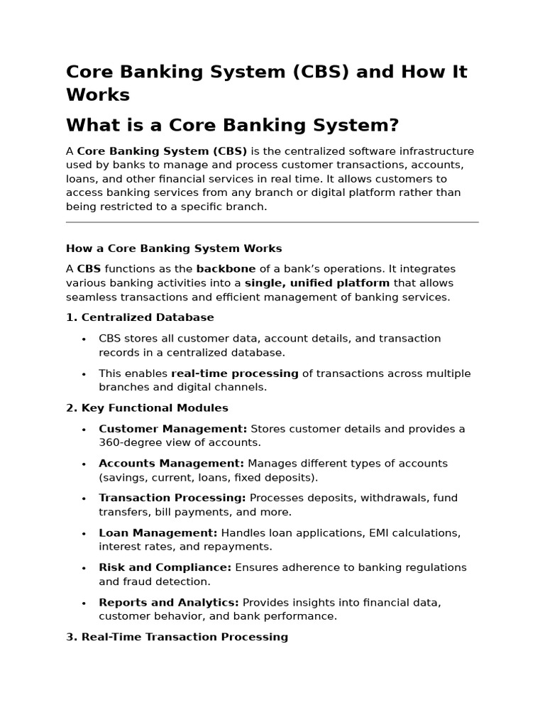 Understanding Core Banking Systems | PDF | Banks | Computer Network