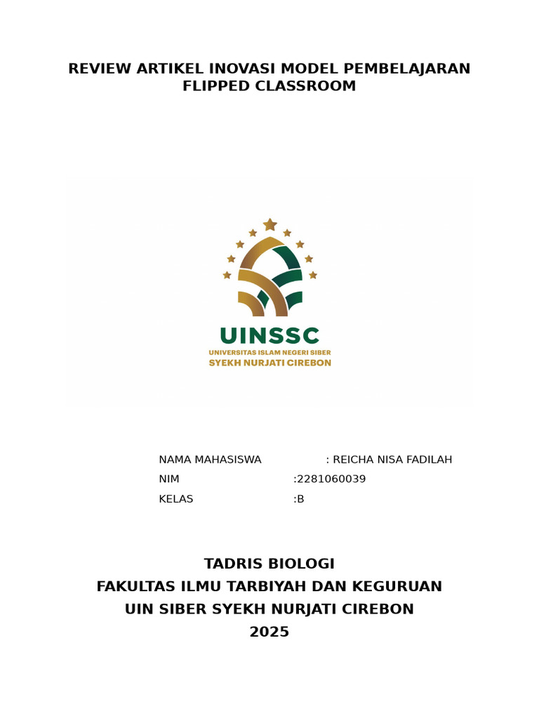 Template Review Artikel Inovasi Pembelajaran | PDF