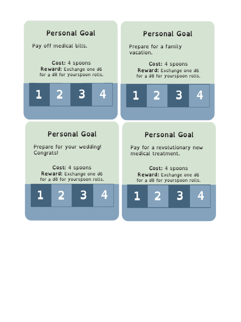 Personal Goals For Print | PDF