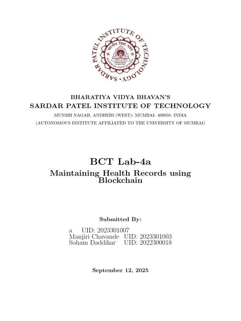 Blockchain-Based Health Record Management | PDF | Medical Record | Web ...