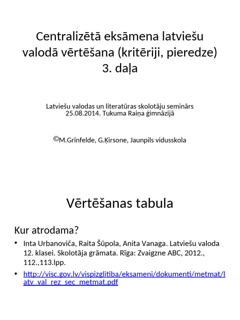 CE Domr Vertes Pieredze Grinfelde Kirsone | PDF