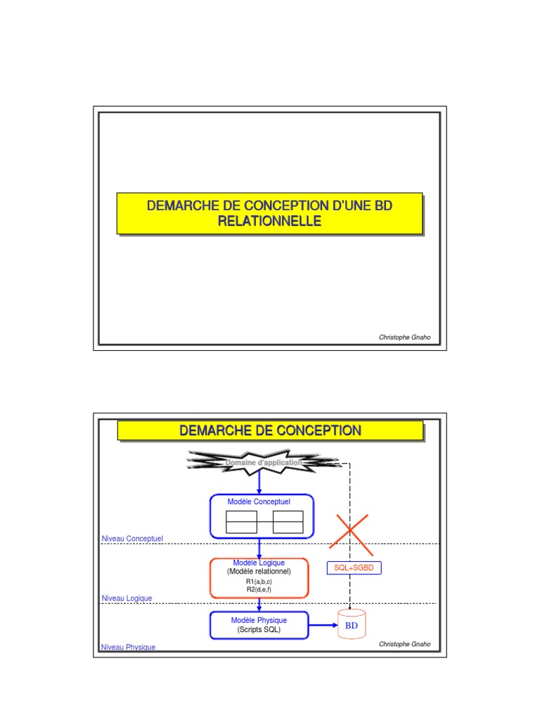 Conception d'une BD relationnelle | PDF | Modèle relationnel | Bases de ...