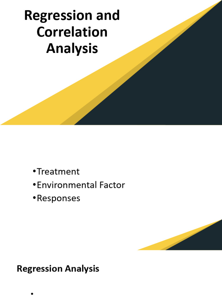 Regression and Correlation Analysis Guide | PDF | Regression Analysis ...