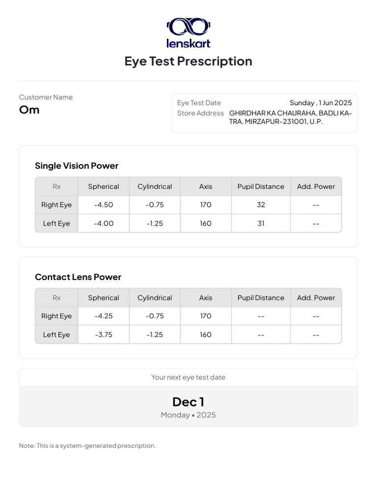 Om Prescription | PDF