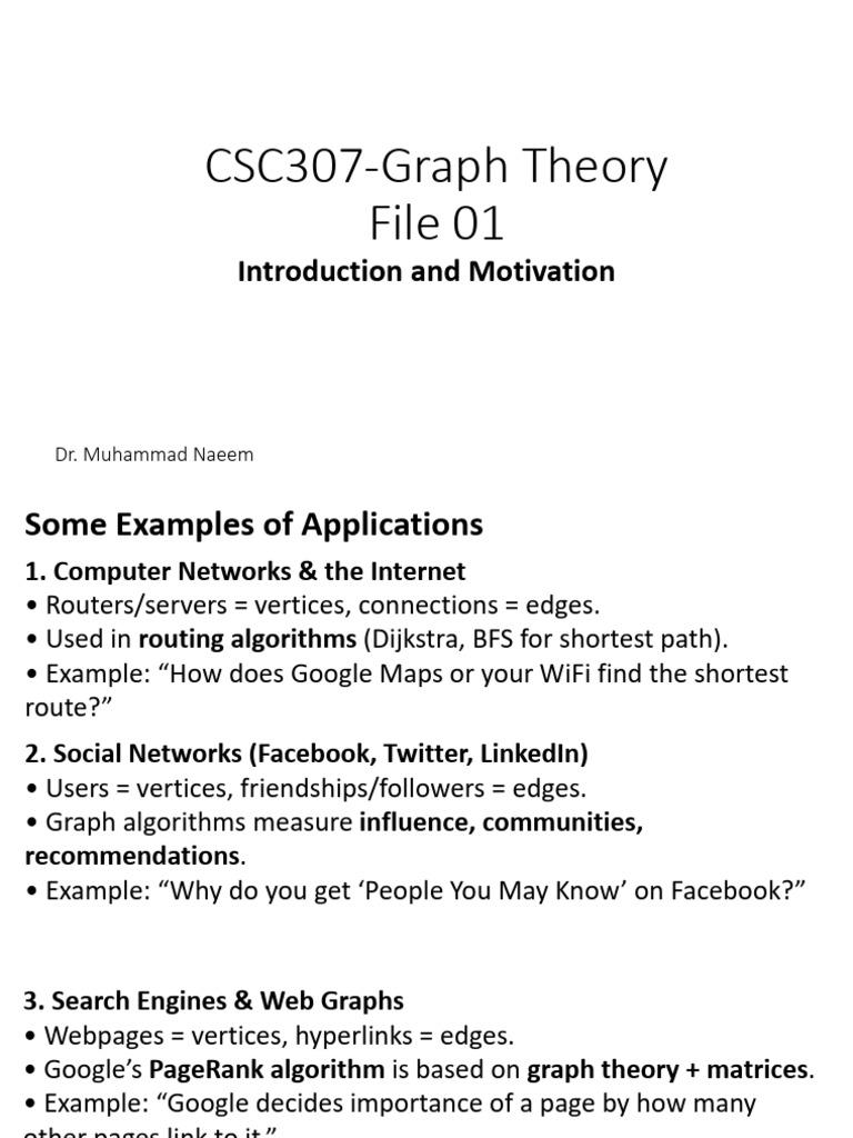 Applications of Graph Theory in Tech | PDF