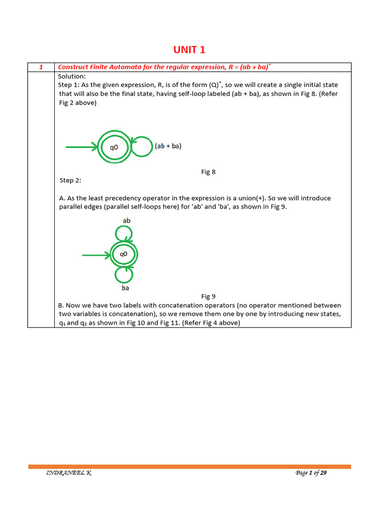 Few Imp Questions From Unit 1 and 2 | PDF | Parsing | Compiler
