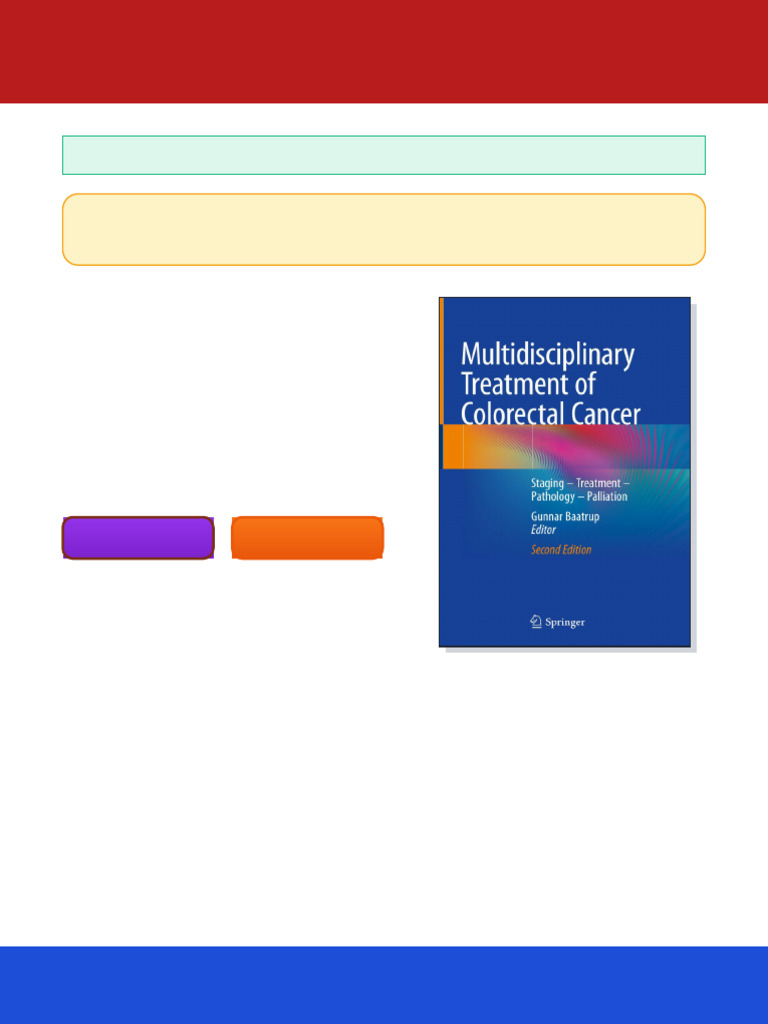 Multidisciplinary Treatment of Colorectal Cancer Staging Treatment ...