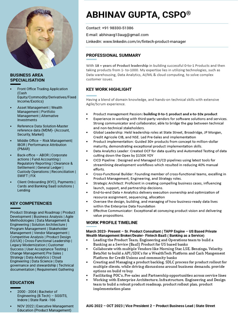 Abhinav Gupta Product Head | PDF | Cloud Computing | Analytics