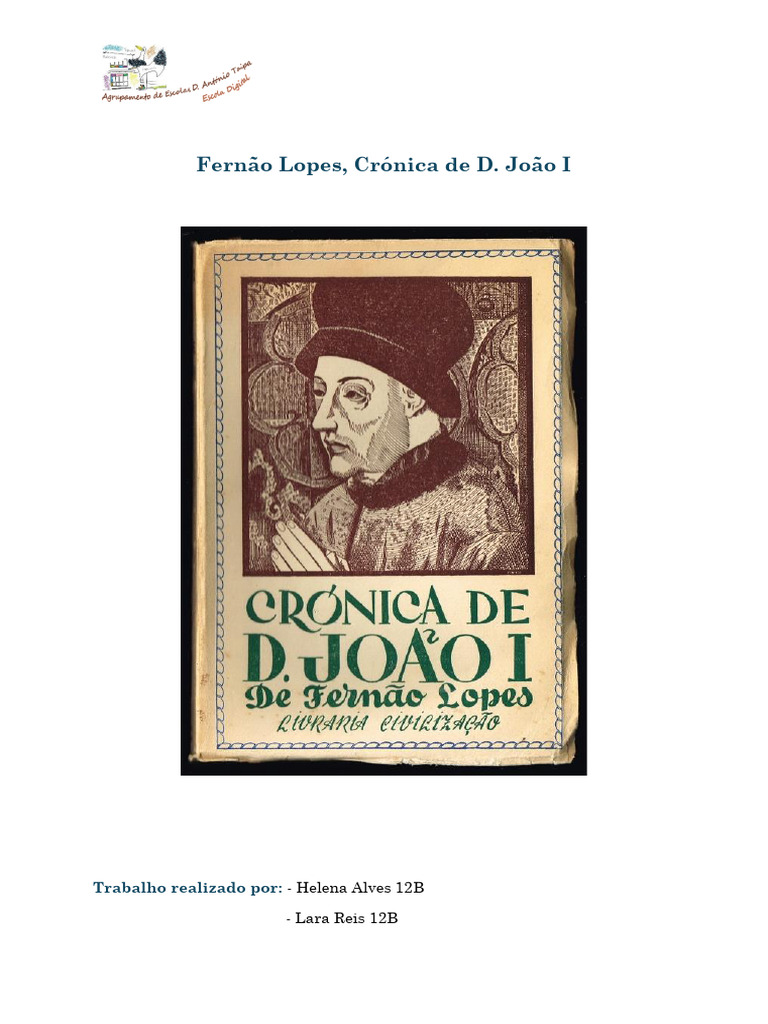 Análise da Crónica de D. João I | PDF