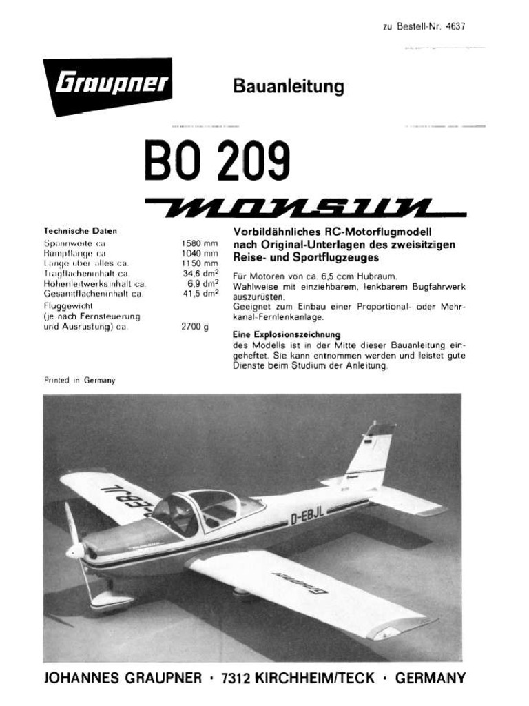 Bo 209 Monsun Oz12699 Instructions de | PDF