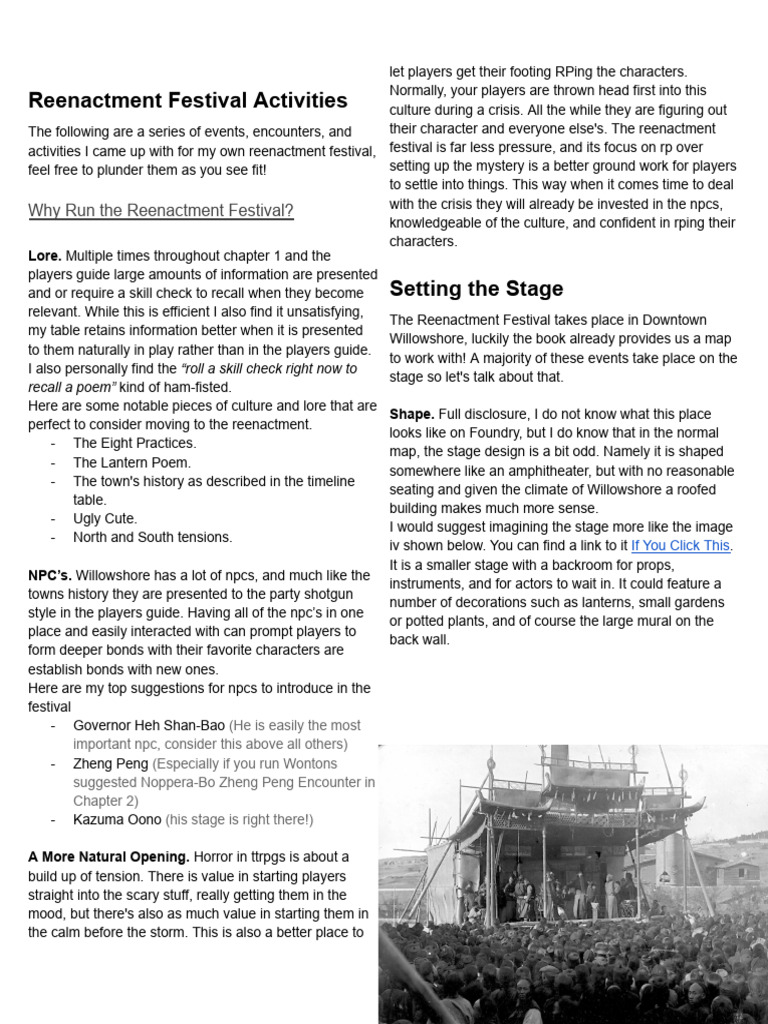 Reenactment Festival | PDF