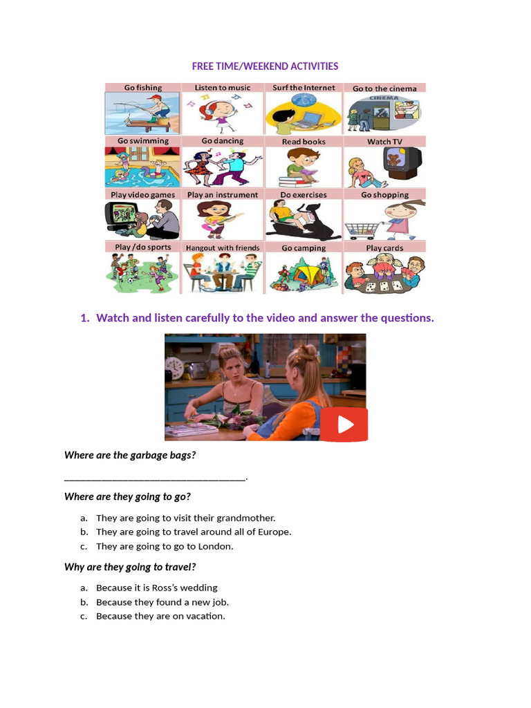 Weekend Activities and Exercises Guide | PDF