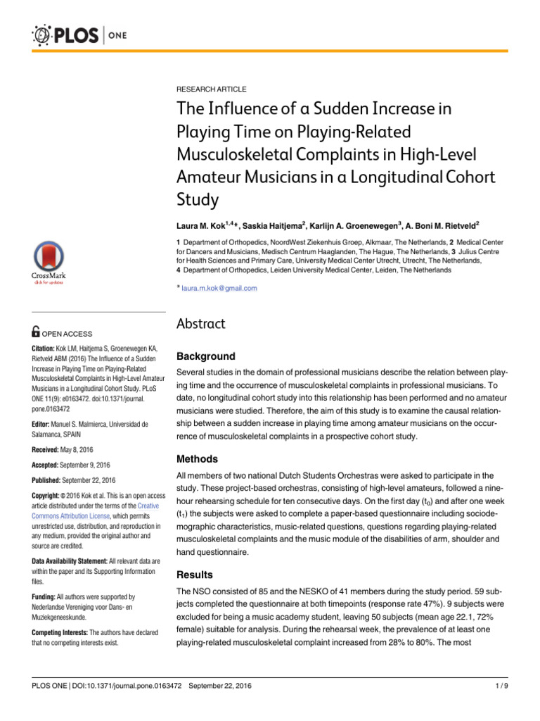 Sudden Increase of Playing Time On Muscle Pain | PDF