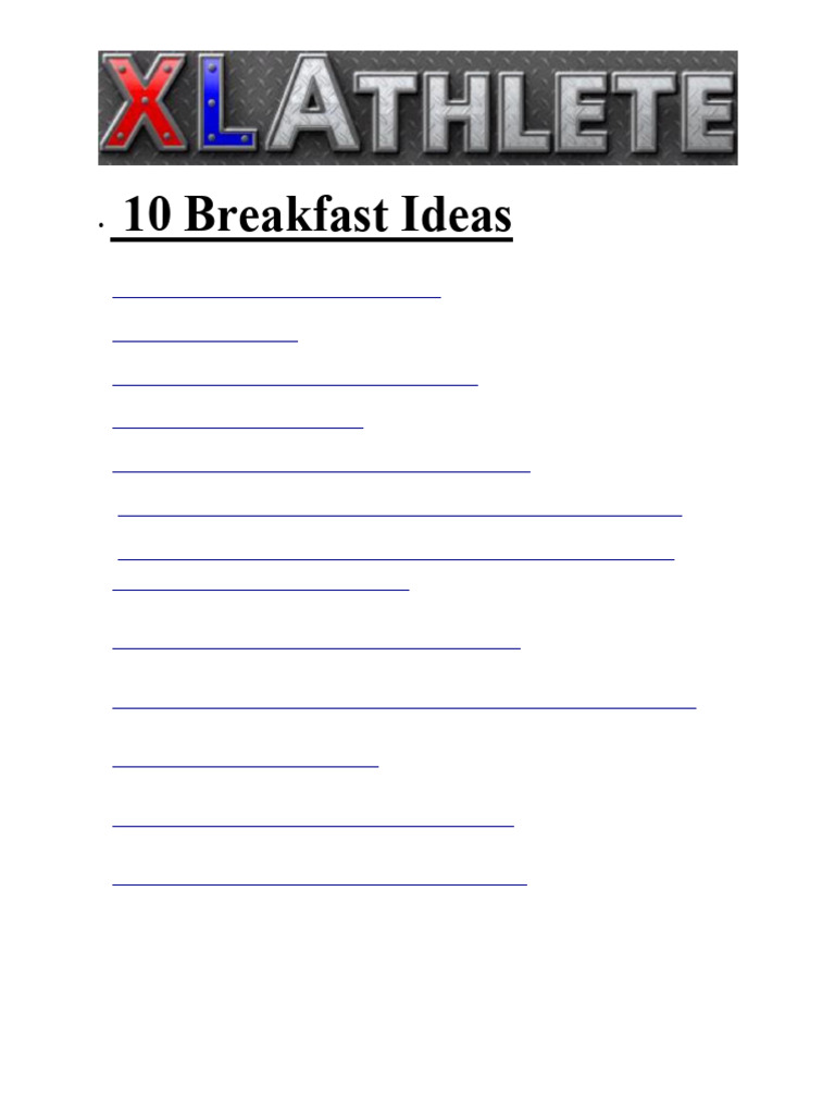 10 Breakfast Recipes | PDF