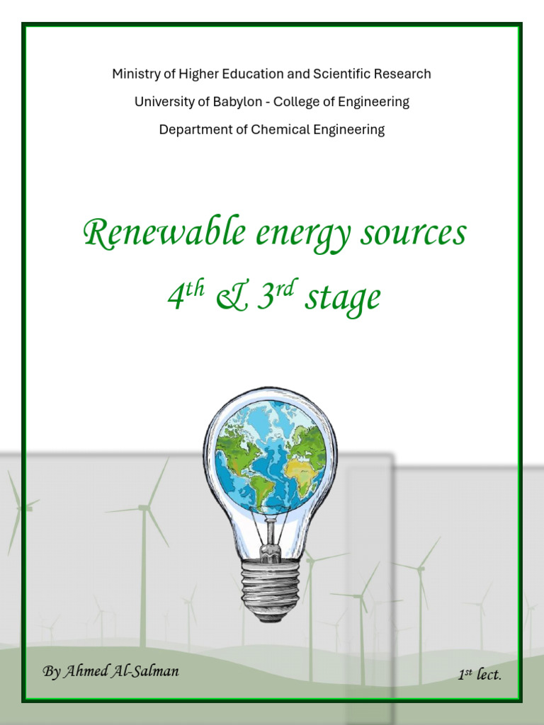 Overview of Renewable Energy Sources | PDF | Renewable Energy | Energy ...
