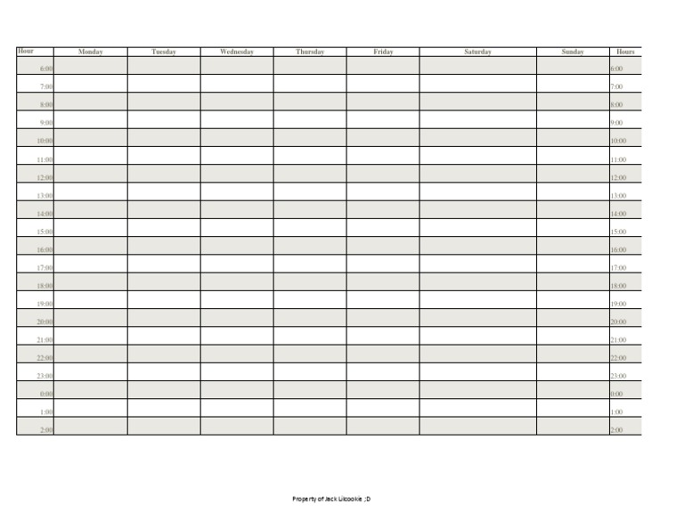 Weekly Schedule of Operating Hours | PDF | Sports | Leisure