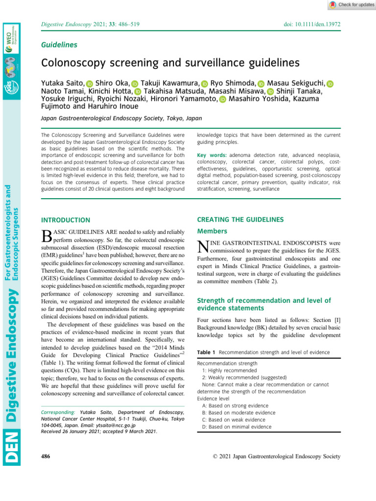 Colonoscopy Screening Guidelines 2021 | PDF | Colorectal Cancer | Cancer
